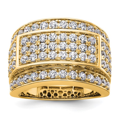 True Origin 14K Yellow Gold Men's 3 Carat Lab Grown Diamond VS+ F+ Complete Heirloom Ring