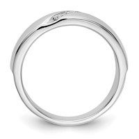 True Origin 14K White Gold Men's 0.20 Carat Lab Grown Diamond VS+ F+ Complete Band view 2