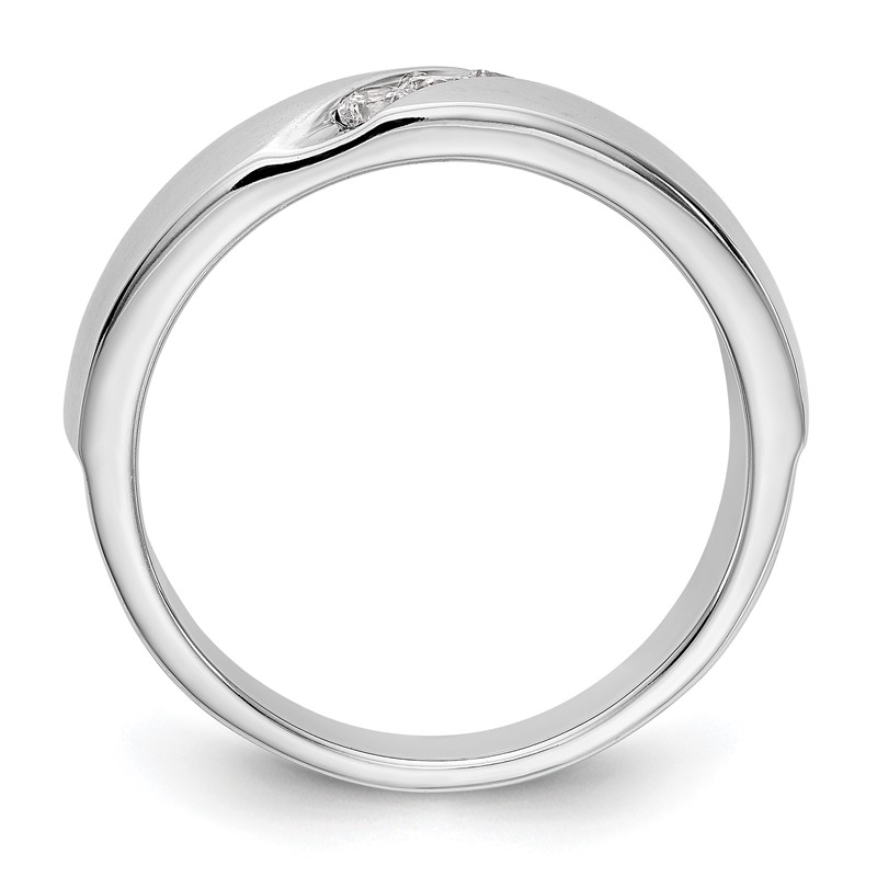 True Origin 14k White Gold Men's 1/5 carat Lab Grown Diamond VS DEF Band