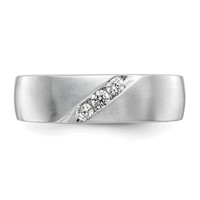 True Origin 14K White Gold Men's 0.20 Carat Lab Grown Diamond VS+ F+ Complete Band view 4