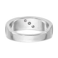 True Origin 14K White Gold Men's 0.20 Carat Lab Grown Diamond VS+ F+ Complete Band view 5