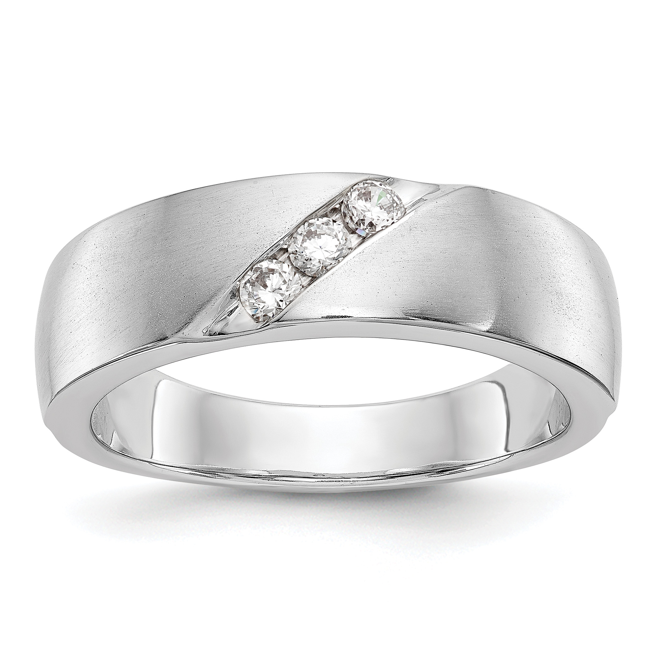 True Origin 14k White Gold Men's 1/5 carat Lab Grown Diamond VS DEF Band (RM3500B-021-WLD)