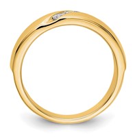 True Origin 14K Yellow Gold Men's 0.20 Carat Lab Grown Diamond VS+ F+ Complete Band view 2