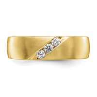 True Origin 14K Yellow Gold Men's 0.20 Carat Lab Grown Diamond VS+ F+ Complete Band view 4