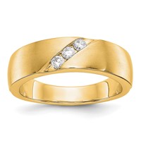True Origin 14K Yellow Gold Men's 0.20 Carat Lab Grown Diamond VS+ F+ Complete Band view 1