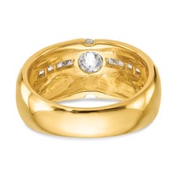 IB Goodman 14K Yellow Gold (Holds 0.75 Carat (5.5mm) Round Center) 0.50 Carat Diamond Mens Semi-Mount Ring view 5