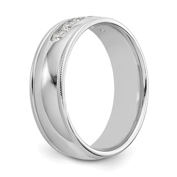 True Origin Lab Grown Diamond Polished Milgrain Bands