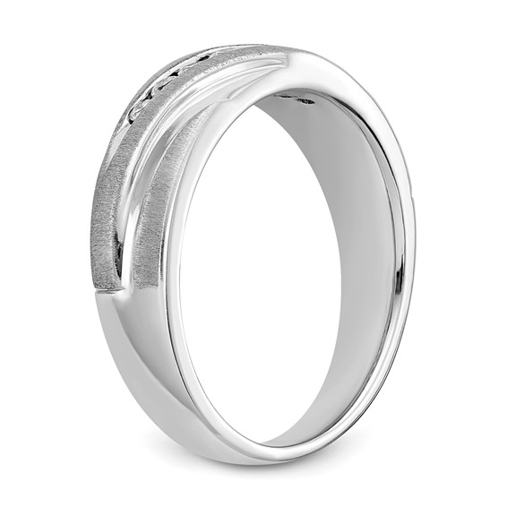 True Origin Lab Grown Diamond Brushed & Polished Men's Bands