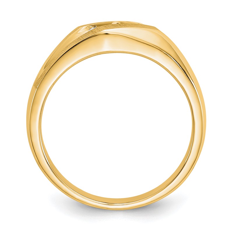 True Origin 14K Men's 1/5 carat Lab Grown Diamond VS  D E F  Brushed and Polished Band