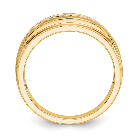 True Origin Lab Grown Diamond Brushed & Polished Men's Bands