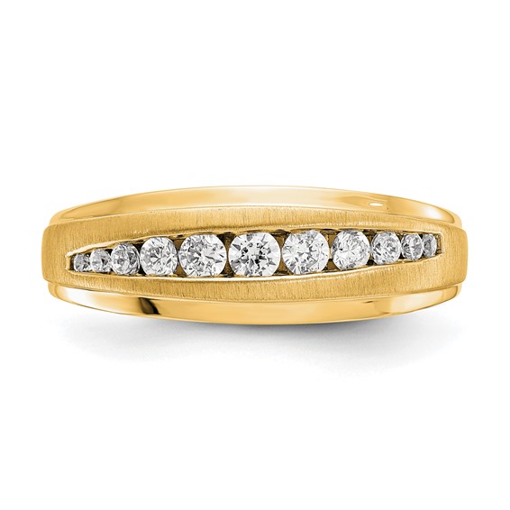 True Origin Lab Grown Diamond Brushed & Polished Men's Bands