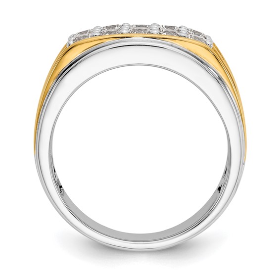True Origin 14K Two-tone Men's 1 carat Lab Grown Diamond VS/SI  D E F  Band