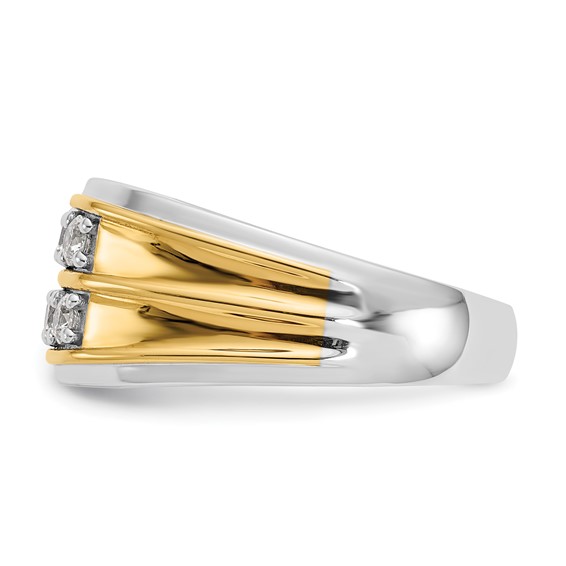 True Origin 14K Two-tone Men's 1 carat Lab Grown Diamond VS/SI  D E F  Band