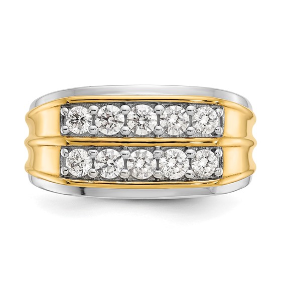 True Origin 14K Two-tone Men's 1 carat Lab Grown Diamond VS/SI  D E F  Band