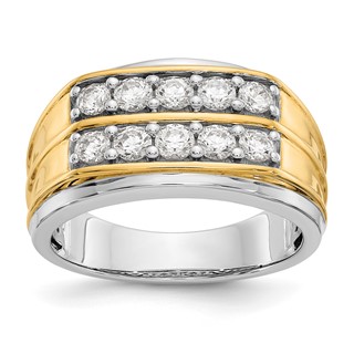 True Origin 14K Two-tone Men's 1 carat Lab Grown Diamond VS/SI  D E F  Band