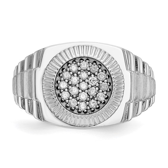 True Origin Lab Grown Diamond Brushed & Polished Men's Bands