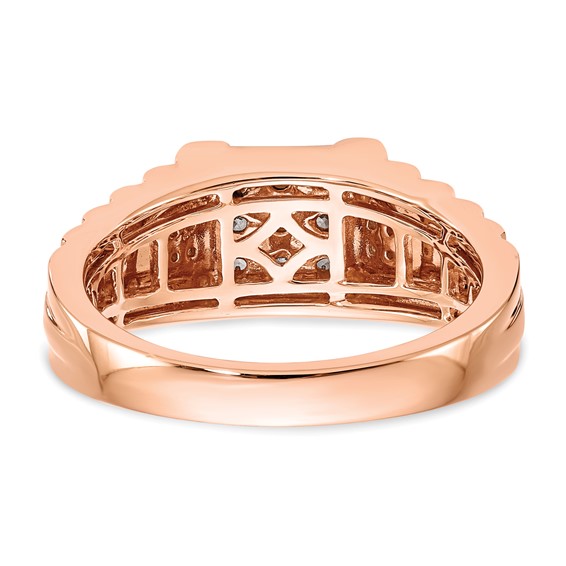 True Origin 14K Two-tone Men's 1/2 carat Lab Grown Diamond VS/SI  D E F  Brushed and Polished Band