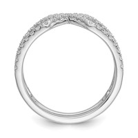 True Origin 14K White Gold 0.50 Carat Lab Grown Diamond VS+ F+ Complete Geometric Ring view 2
