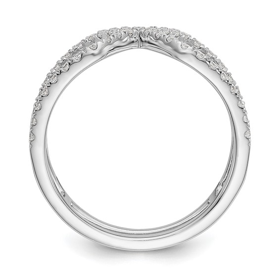 True Origin 14K White Gold 1/2 carat Lab Grown Diamond VS+ F+ Complete Geometric Ring