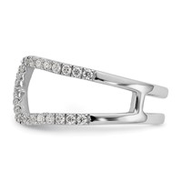 True Origin 14K White Gold 0.50 Carat Lab Grown Diamond VS+ F+ Complete Geometric Ring view 3