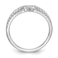 True Origin 14K White Gold 0.50 Carat Lab Grown Diamond VS+ F+ Complete Geometric Ring view 2