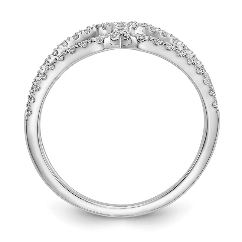 True Origin 14K White Gold 1/2 carat Lab Grown Diamond VS  D E F Geometric Fashion Band