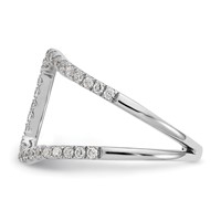 True Origin 14K White Gold 0.50 Carat Lab Grown Diamond VS+ F+ Complete Geometric Ring view 3
