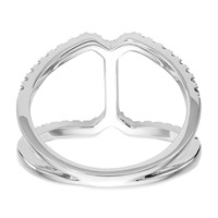 True Origin 14K White Gold 0.50 Carat Lab Grown Diamond VS+ F+ Complete Geometric Ring view 5