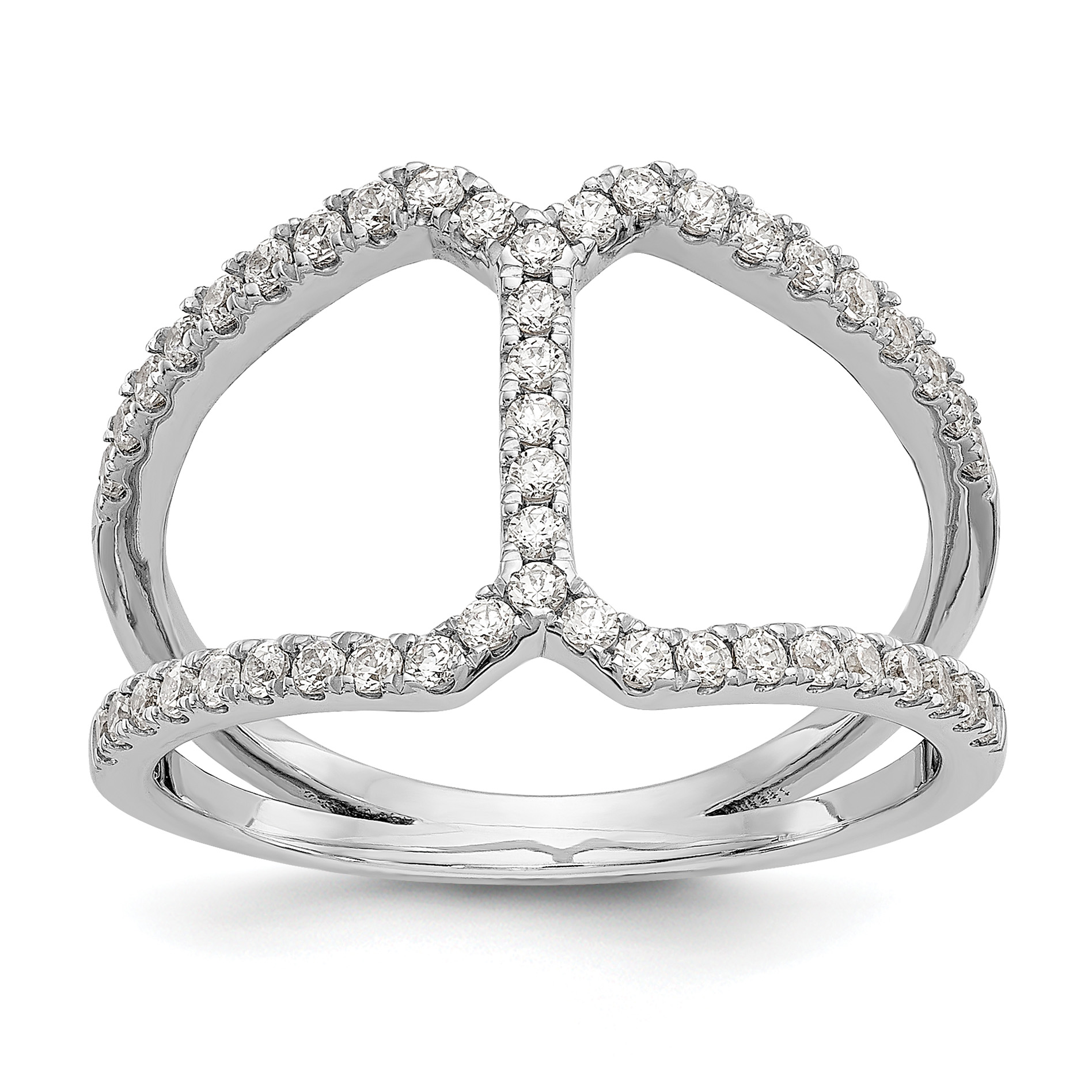 True Origin 14K White Gold 1/2 carat Lab Grown Diamond VS  D E F Geometric Fashion Band (RM3557-045-WLD)