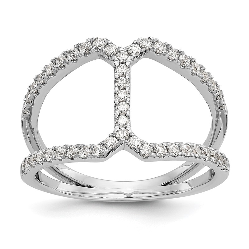 True Origin 14K White Gold 1/2 carat Lab Grown Diamond VS  D E F Geometric Fashion Band