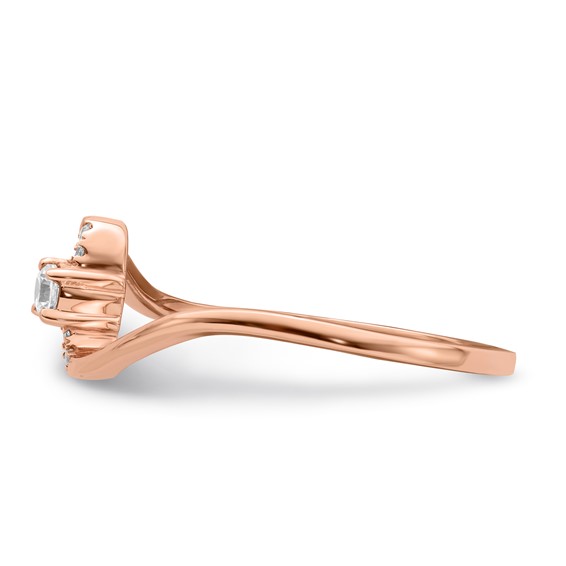 10K RG Diamond Ring RD- 1-.065ct  4- .004ct - Dia:F60 Mel:S43