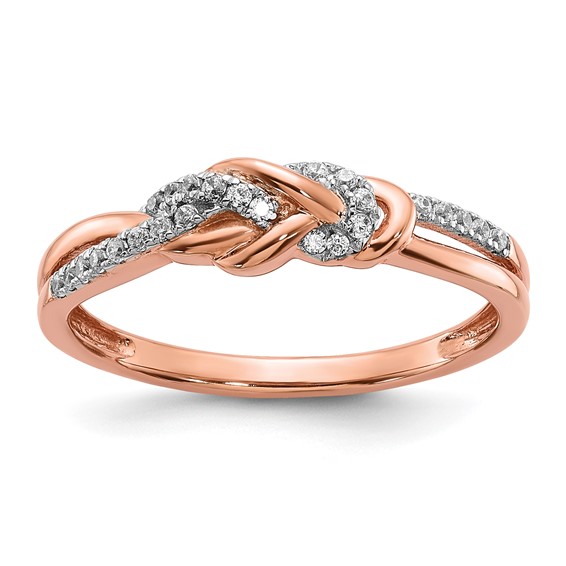 Sterling Silver w/Rose PlateSterling Silver CZ Ring