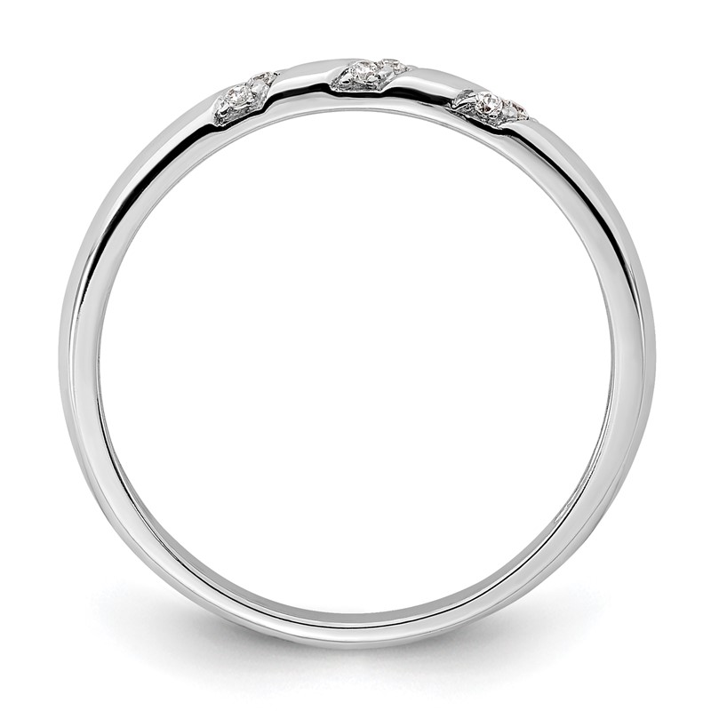 14K White Gold Lab Grown Diamond VS/SI+ G+ Trio Ladies Band