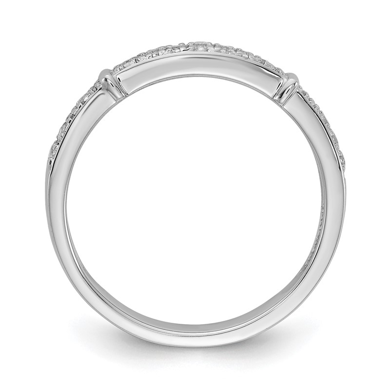 14K White Gold Lab Grown Diamond VS/SI+ G+ Trio Ladies Band