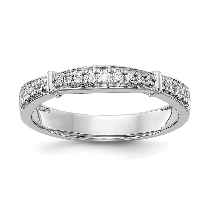 14K White Gold Lab Grown Diamond VS/SI+ G+ Trio Ladies Band