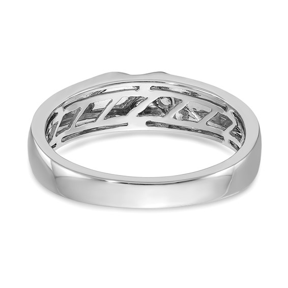 10K White Gold Satin Dia Men's Ring-Mtg only, no dias
