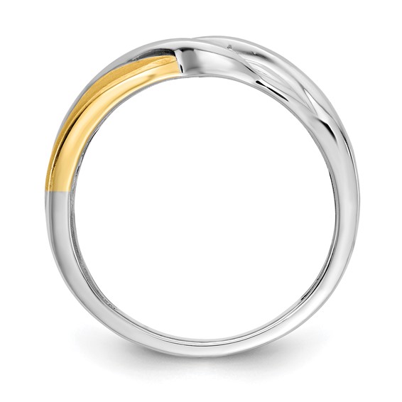 14k White & Yellow Gold Diamond Men's Ring Mounting