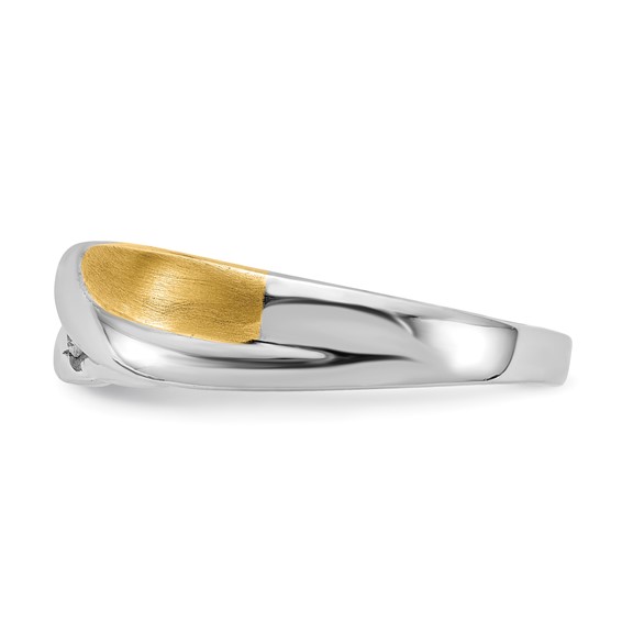 14k White & Yellow Gold Diamond Men's Ring Mounting