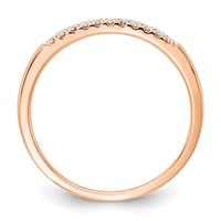 14K Rose Gold 0.10 Carat Lab Grown Diamond VS SI+ G+ Complete Wedding Band view 2