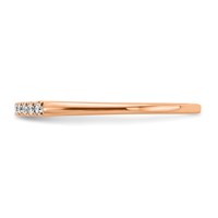 14K Rose Gold 0.10 Carat Lab Grown Diamond VS SI+ G+ Complete Wedding Band view 3