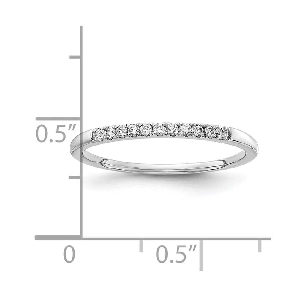14k White Gold 1/10 carat Lab Grown Diamond VS/SI+ G+ Complete Wedding Band (RM4227B-010-8WLG)