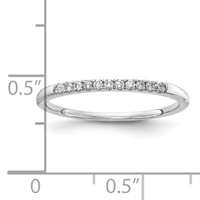 14K White Gold 0.10 Carat Lab Grown Diamond VS SI+ G+ Complete Wedding Band view 4
