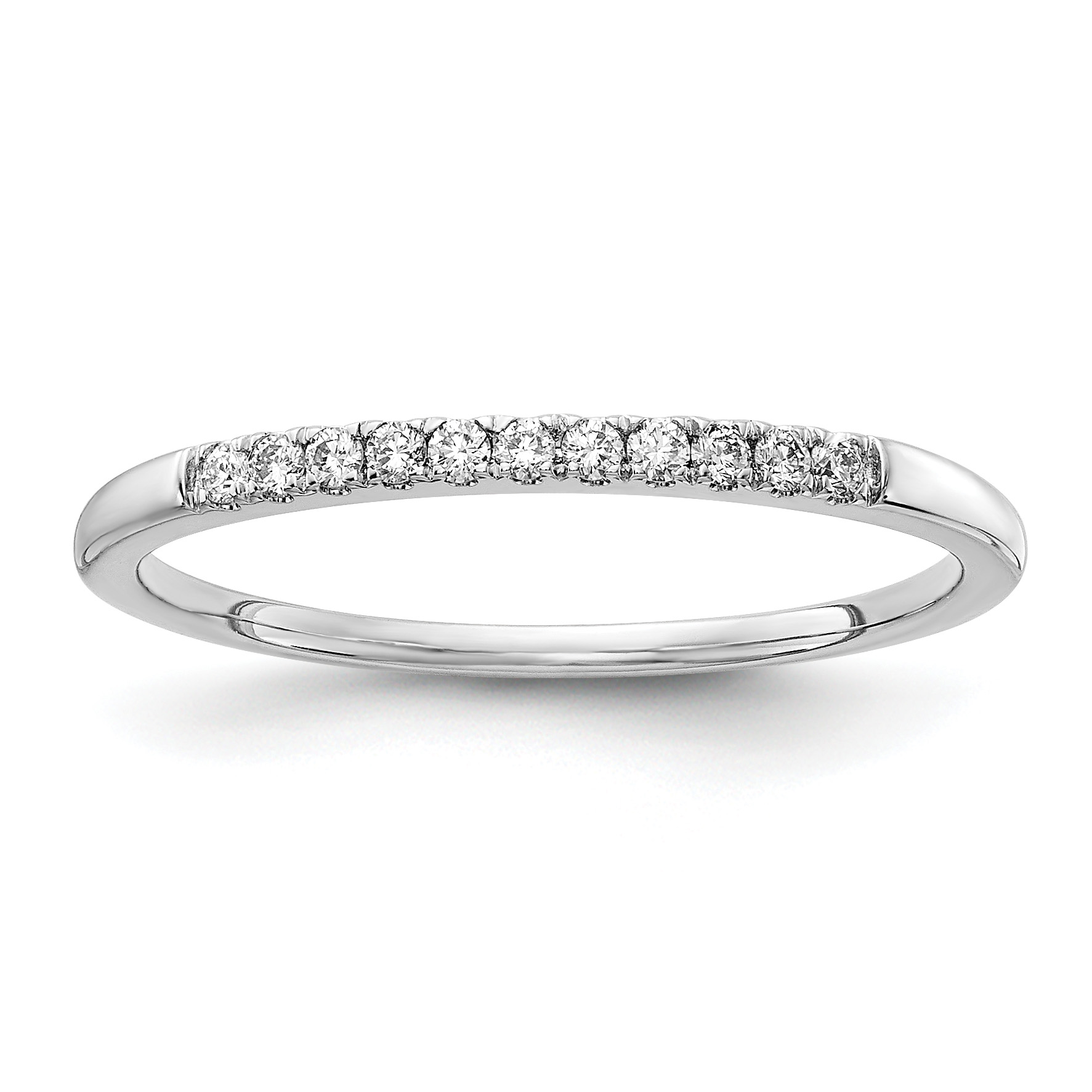 14k White Gold 1/10 carat Lab Grown Diamond VS/SI+ G+ Complete Wedding Band (RM4227B-010-5WLG)