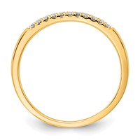 14K Yellow Gold 0.10 Carat Lab Grown Diamond VS SI+ G+ Complete Wedding Band view 2