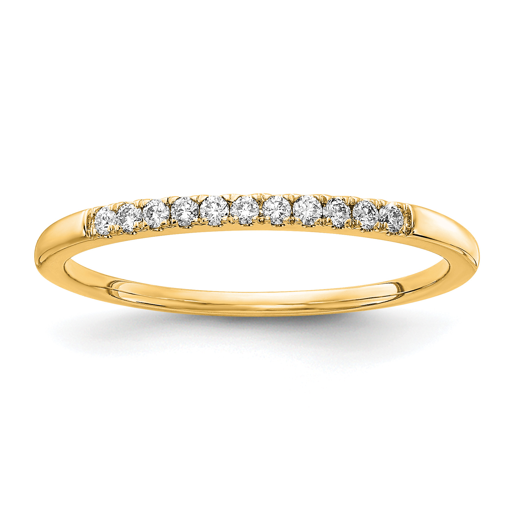 14k 1/10 carat Lab Grown Diamond VS/SI+ G+ Complete Wedding Band (RM4227B-010-5YLG)
