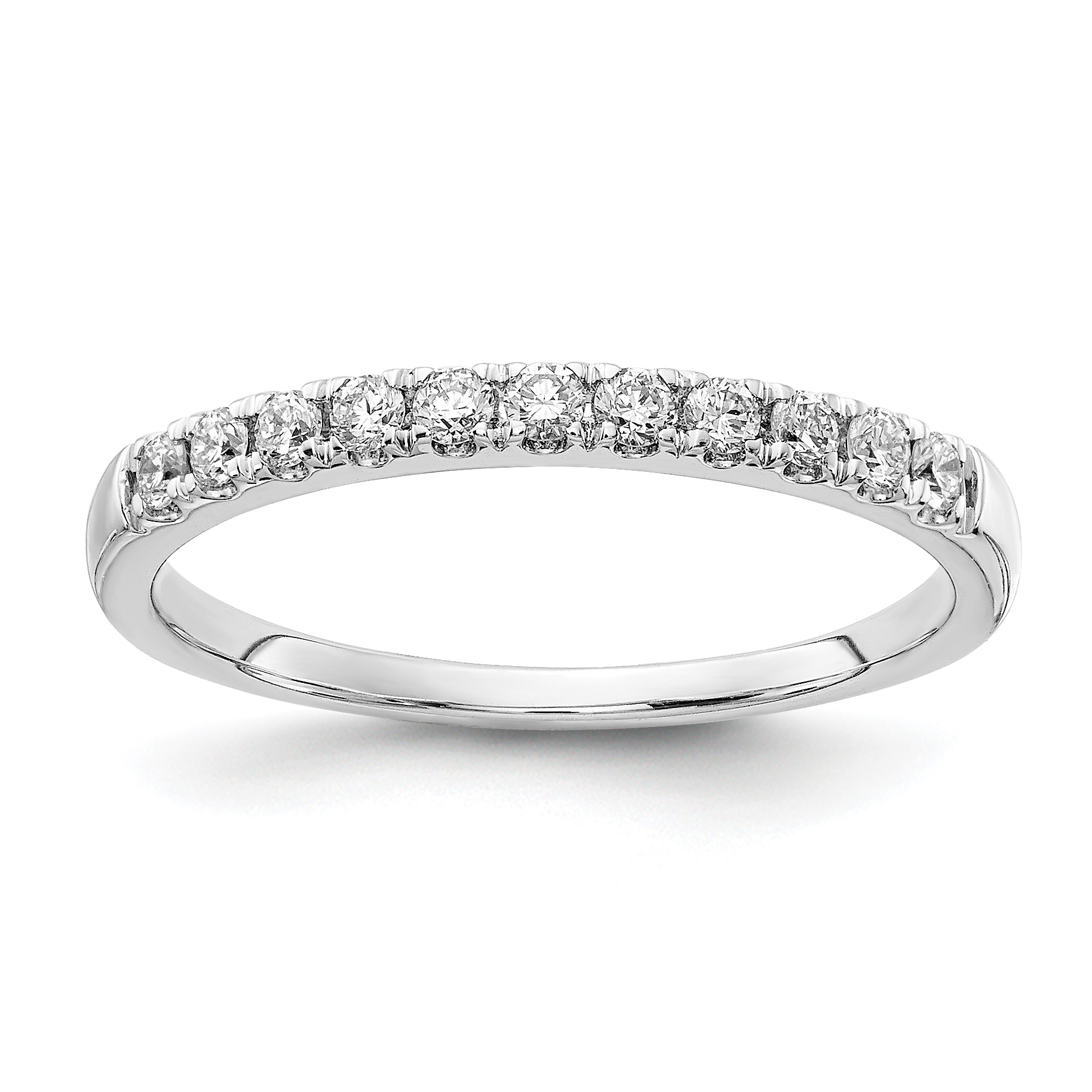 14k White Gold 1/5 carat Lab Grown Diamond VS/SI+ G+ Complete Wedding Band (RM4227B-025-7WLG)