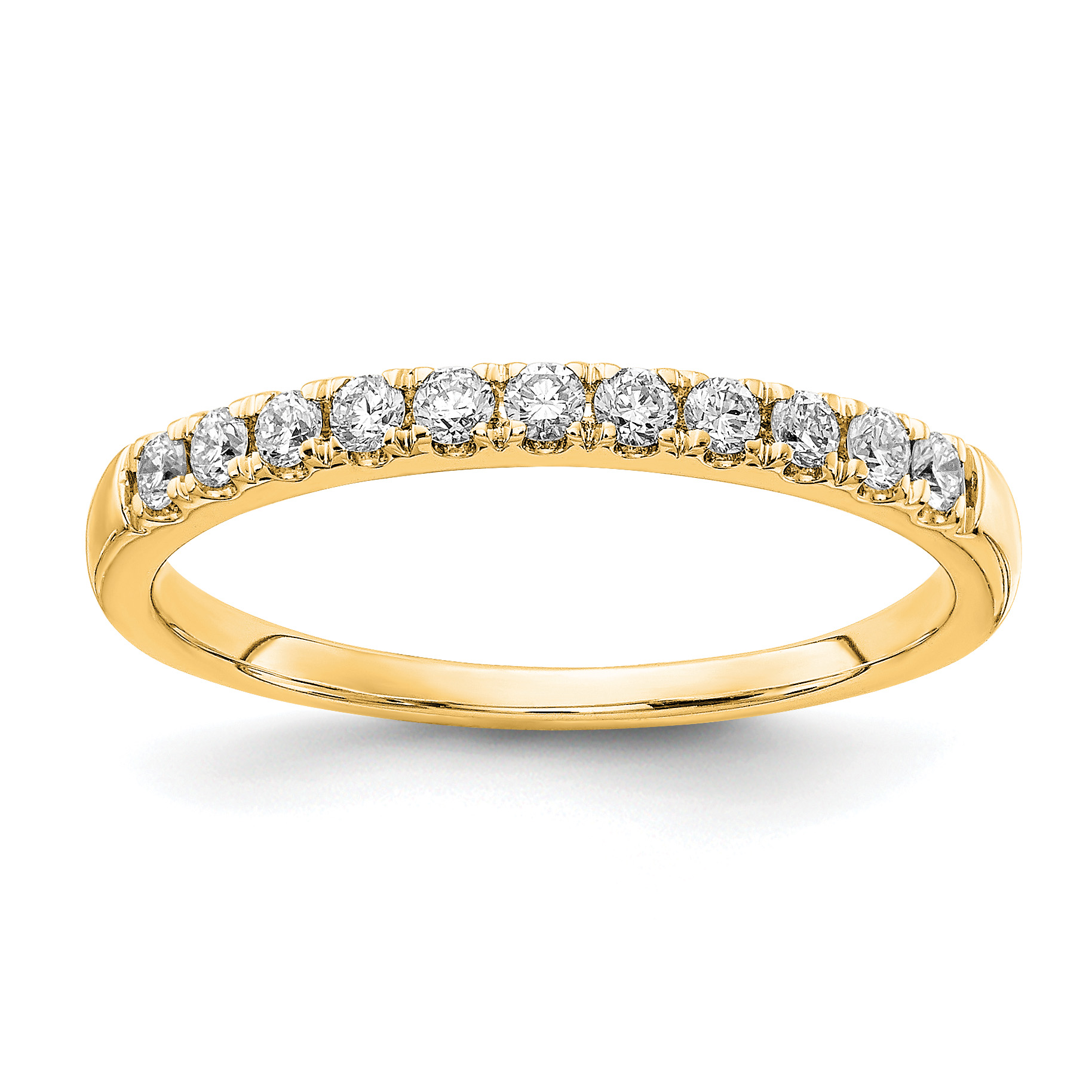 14k 1/5 carat Lab Grown Diamond VS/SI+ G+ Complete Wedding Band (RM4227B-025-5YLG)