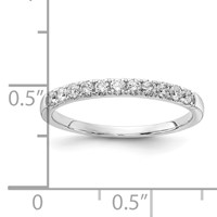 14K White Gold 0.33 Carat Lab Grown Diamond VS SI+ G+ Complete Wedding Band view 3