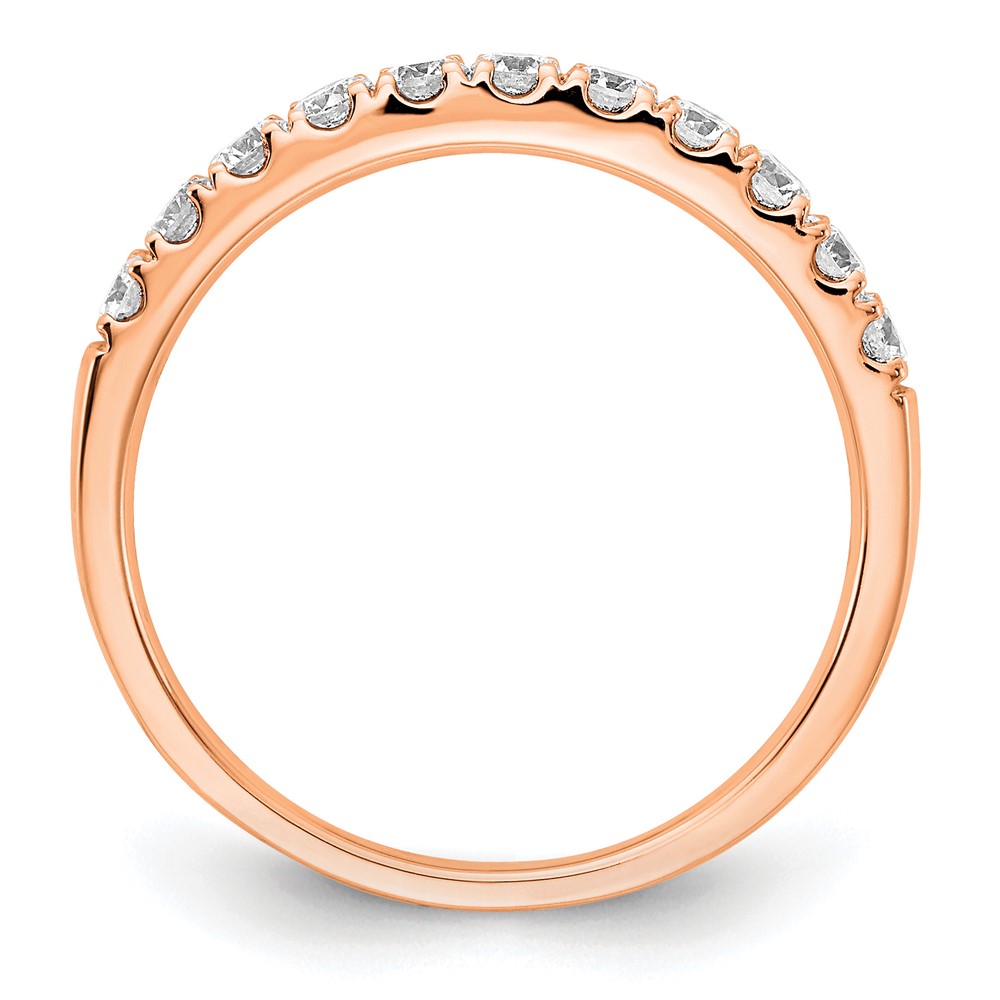 14k Rose Gold 1/2 carat Lab Grown Diamond VS/SI+ G+ Complete Wedding Band (RM4227B-045-6RLG)