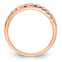 14K Rose Gold 0.50 Carat Lab Grown Diamond VS SI+ G+ Complete Wedding Band view 2